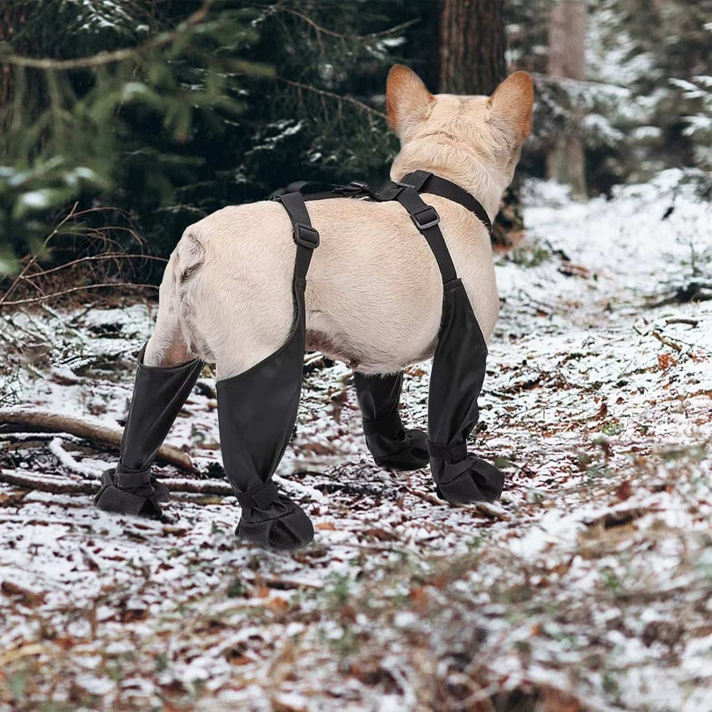 Outdoor Walking Dog Boot Leggings for Small Medium Large Dogs Suspender Boots Waterproof Snowy Dog Paw Protects Boot Covers