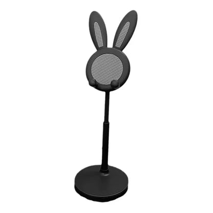 Angle-Height Adjustable Bunny Phone Stand for Desk - Cute Rabbit Mobile Holder