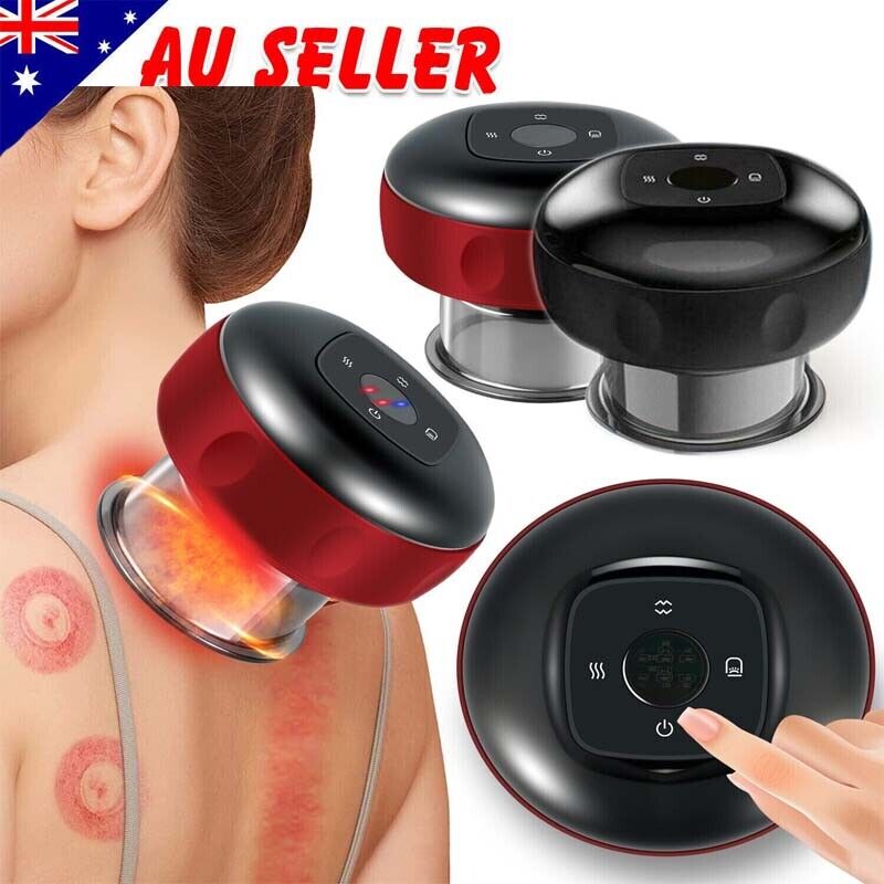 Electric Cupping Therapy Smart Heating Scraping Massager Body Slimming + LCD Set